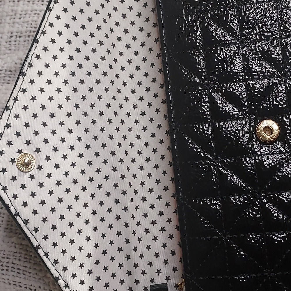 Patent Leather Gold Studded Wallet Clutch w/Removable Card Insert by NOBO - Picture 3 of 8